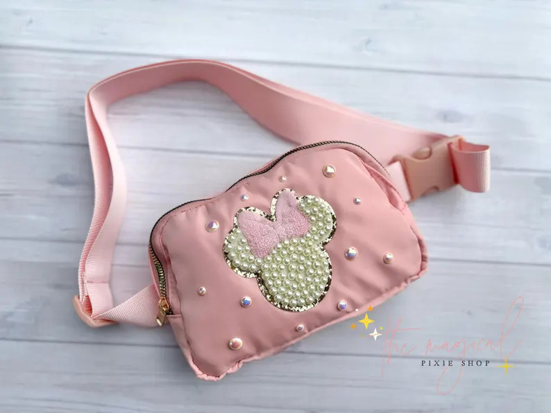 Pink Mouse Crossbody Bag: Bridal Pearl Theme Park Fanny Pack - Etsy | Etsy (US)