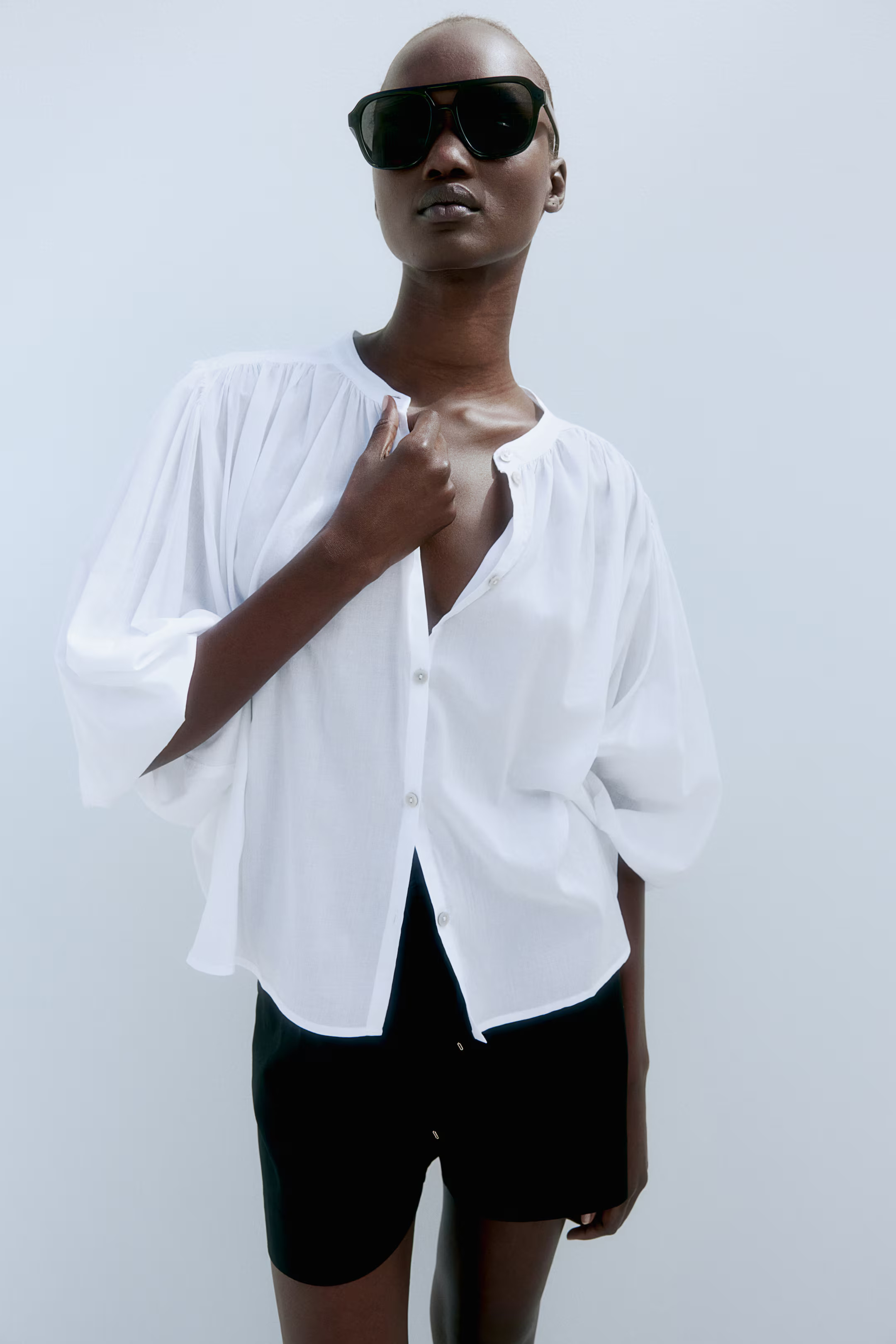 Balloon-sleeved Blouse | H&M (US + CA)