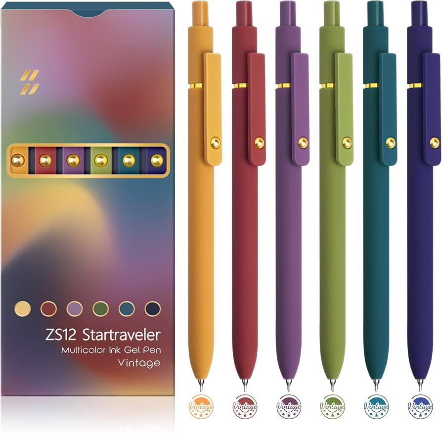 YOXMJDB 6 Pcs Color Pens for Journaling 0.5mm Fine Point Colored Gel Ink Pen, Smooth Writing Colo... | Amazon (US)