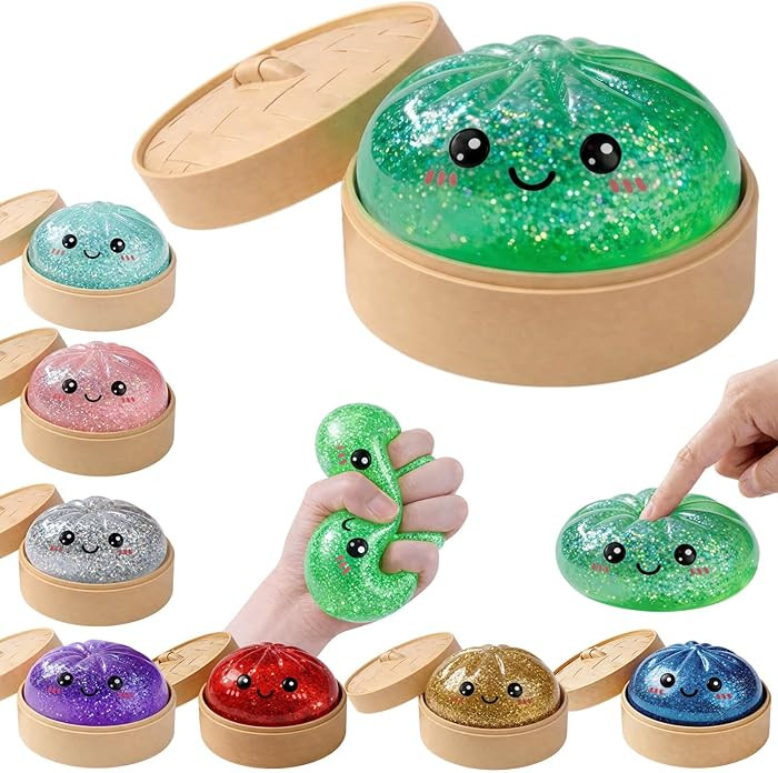 Glitter Dumpling Squishies Mystery Box Squeeze Toy, Easter Squishy Dumpling Fidget Toys for Adult... | Amazon (US)