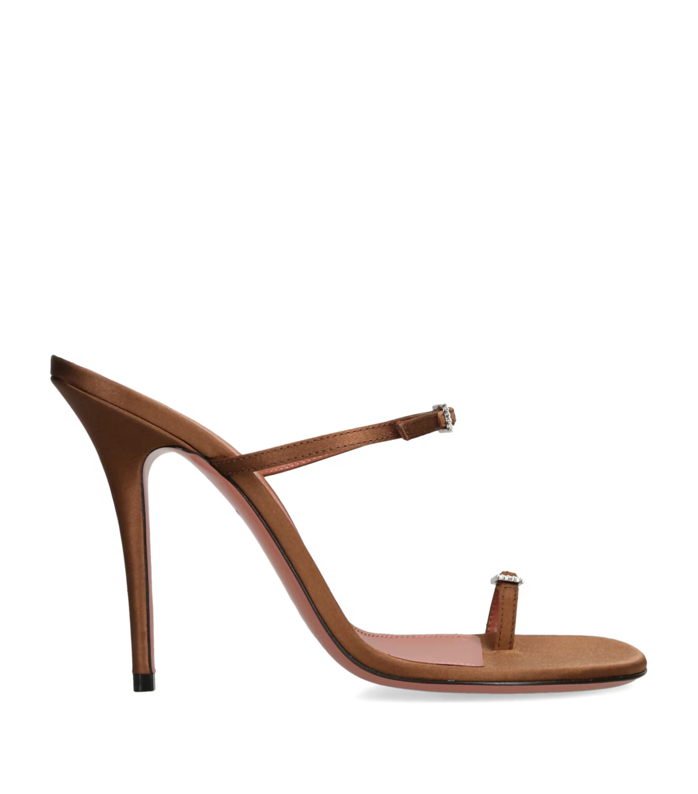 Amina Muaddi Satin Heeled Sandals 105 | Harrods (US)