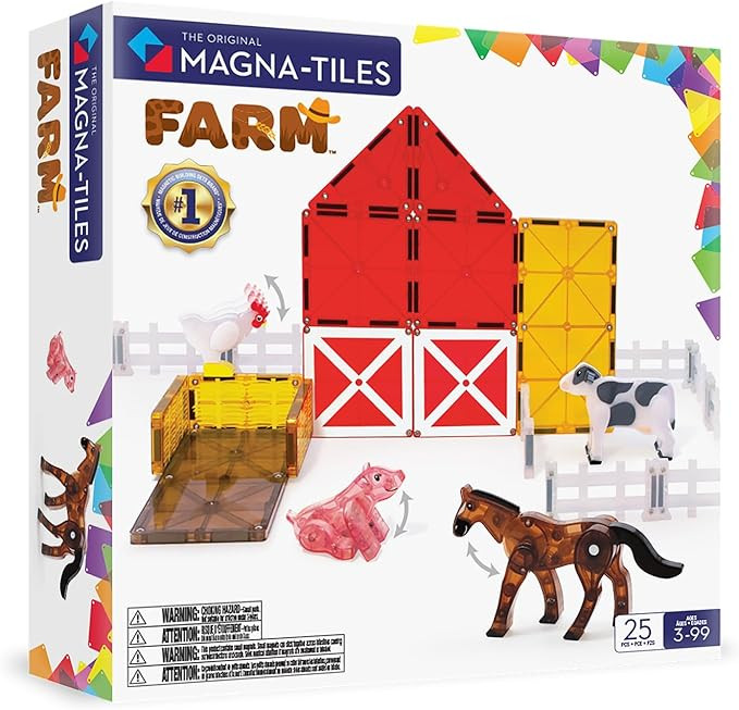 MAGNA-TILES Farm Animals 25-Piece Magnetic Construction Set, The ORIGINAL Magnetic Building Brand | Amazon (UK)