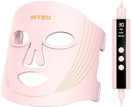 INTEO Red Light Therapy for Face, 3 Modes Portable Led Face Mask Light Therapy with Remote, Infra... | Amazon (US)