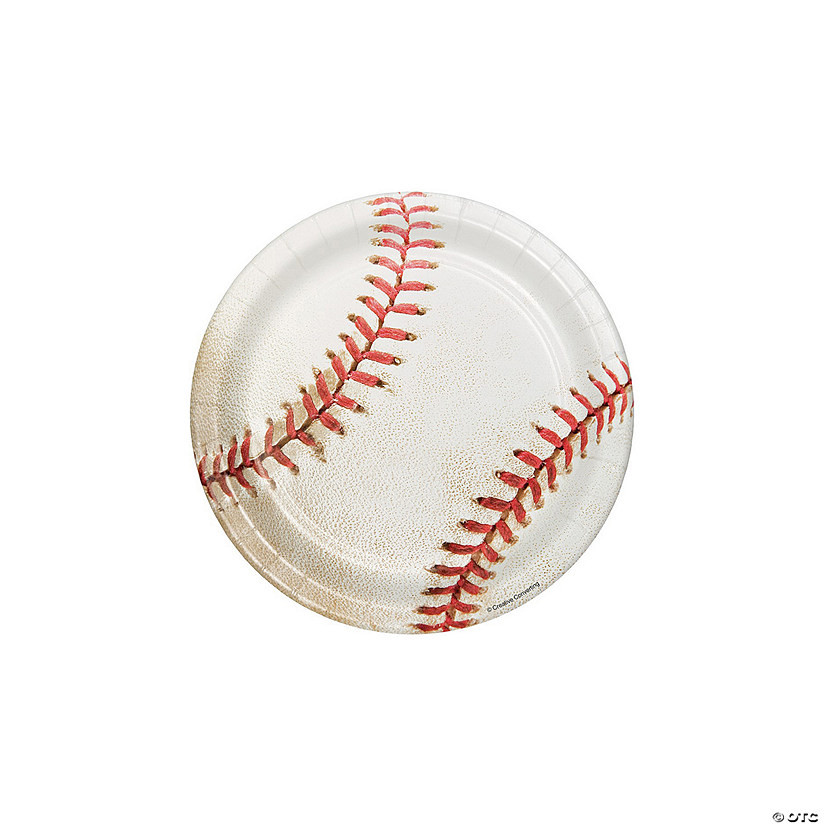 Baseball Paper Dessert Plates - 8 Ct. | Oriental Trading Company