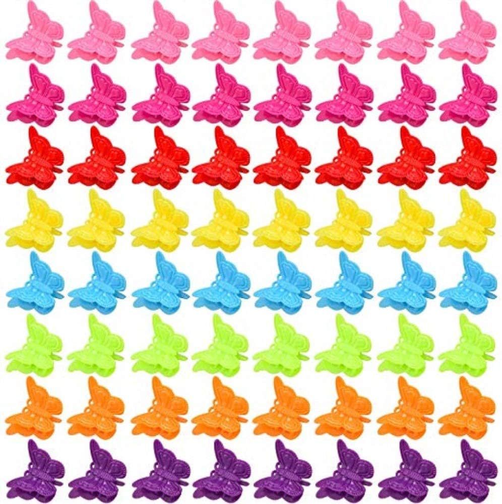 100 Packs Assorted Color Butterfly Hair Clips, Beautiful Mini Clips Accessories for Women and Gir... | Amazon (US)