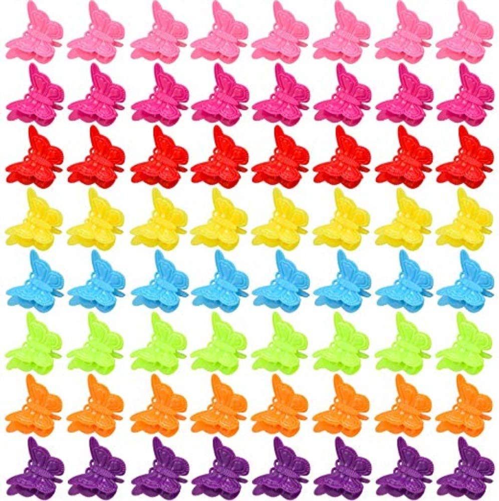 100 Packs Assorted Color Butterfly Hair Clips, Beautiful Mini Clips Accessories for Women and Gir... | Amazon (US)