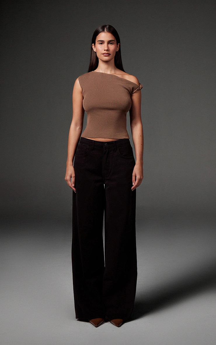 Washed Black Wide Leg Jeans | PrettyLittleThing US