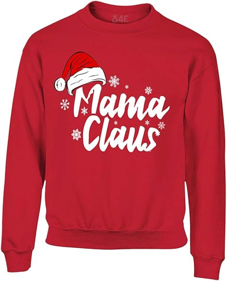 S4E Papa Claus and Mama Claus Matching Couples Crewneck Sweatshirts | Amazon (US)