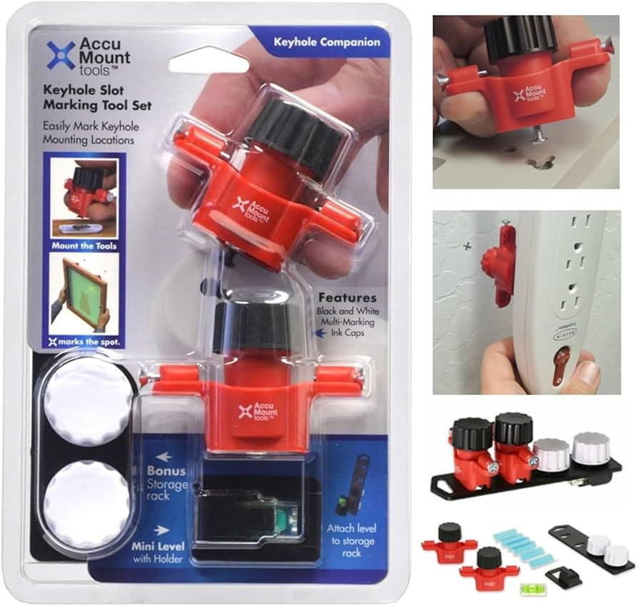 Keyhole Companion Marking Tool Set – Unique Tools Mark Keyhole Slot Fastener Locations on Walls... | Amazon (US)