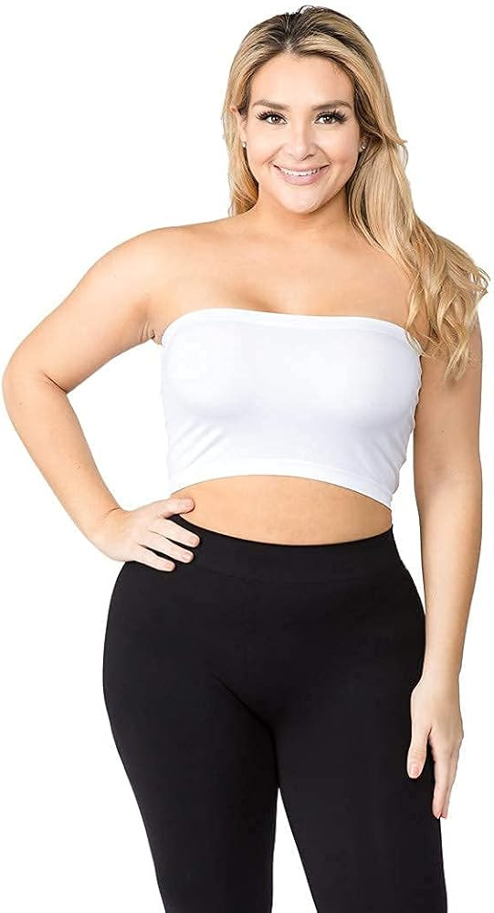 Women's Sexy Crop Top Sleeveless Stretchy Solid Casual Strapless Summer Tube Top | Amazon (US)