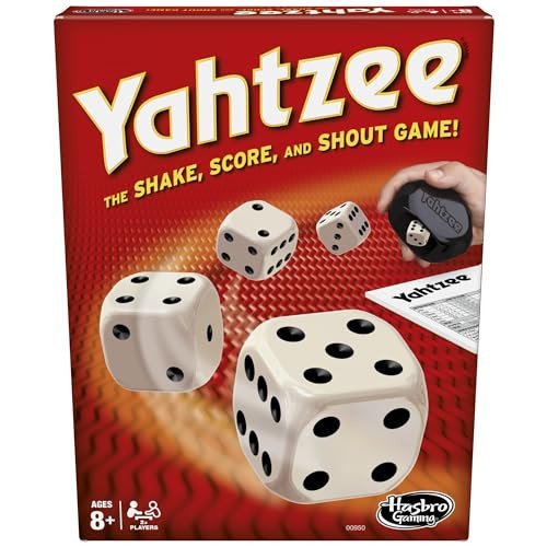 Hasbro Gaming Yahtzee Game, Fast-Playing Dice Games for Kids, Teens, and Adults, Strategy Games, Family Games for Kids, 2 or More Players, Ages 8 and Up | Amazon (US)