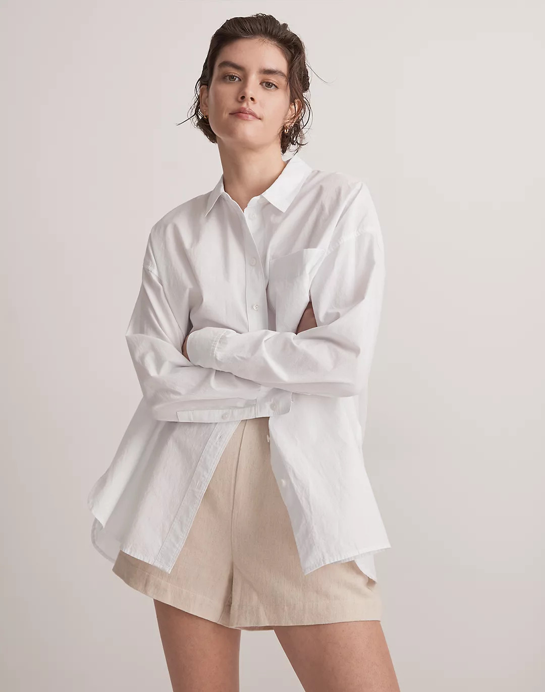 The Signature Poplin Oversized Shirt | Madewell