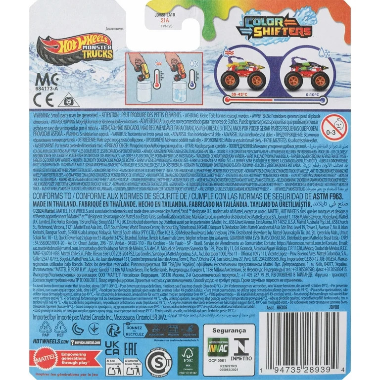 Hot Wheels Monster Trucks 1:64 Color Shifters, 1 Toy Truck for Kids | Walmart (US)
