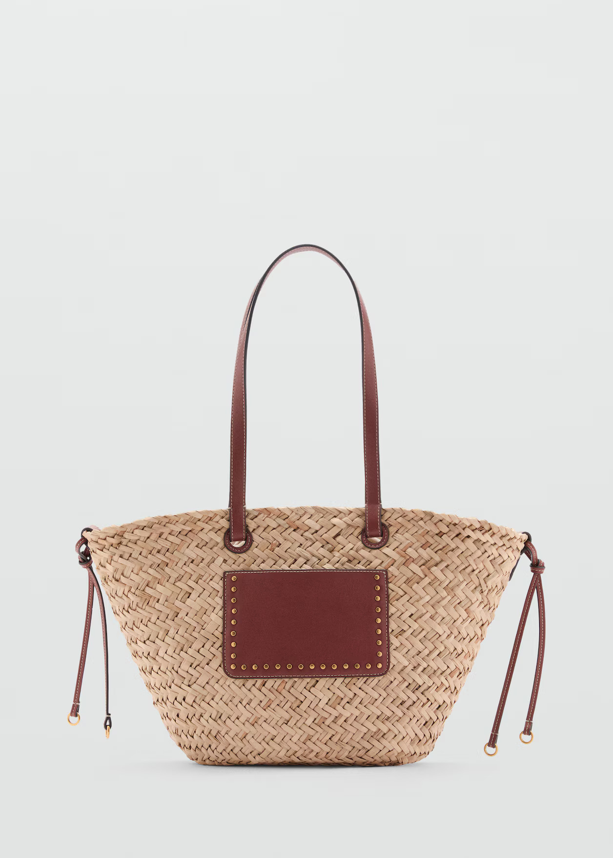 Grand panier anse double fibre naturelle - Femme | MANGO France métropolitaine | Mango EU