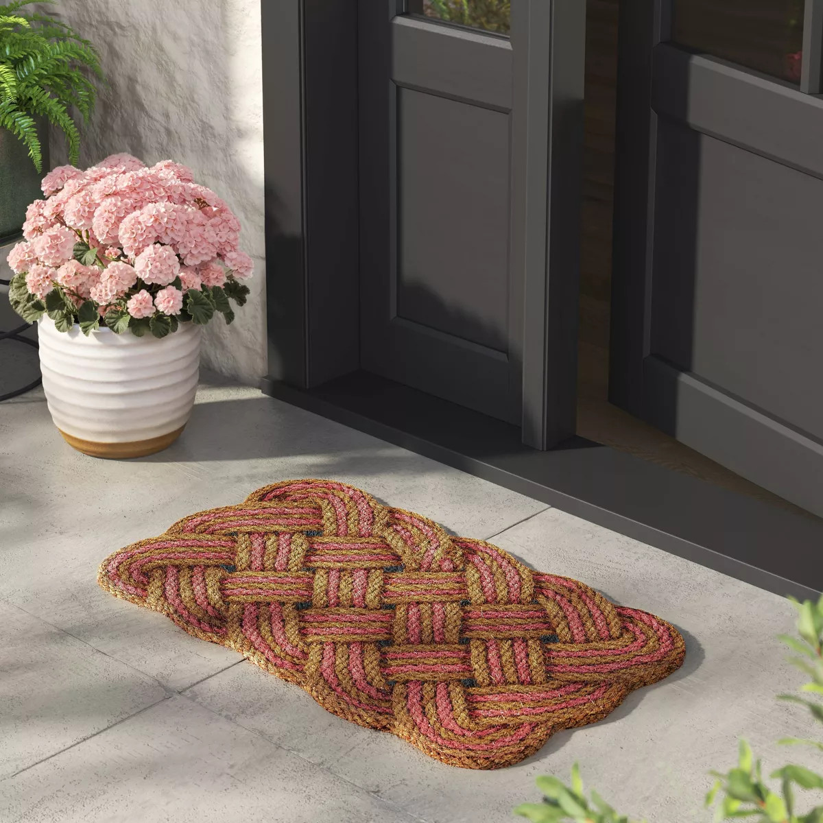 18"x30" Lovers Knot Coir Dorm Doormat Pink - Threshold™ | Target