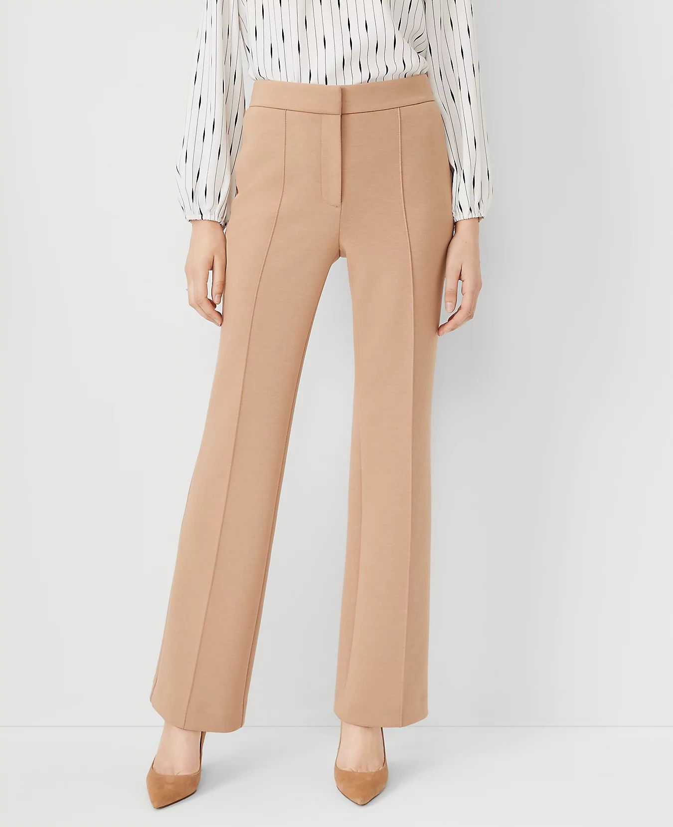 The Pintucked High Waist Trouser Pant in Double Knit | Ann Taylor (US)
