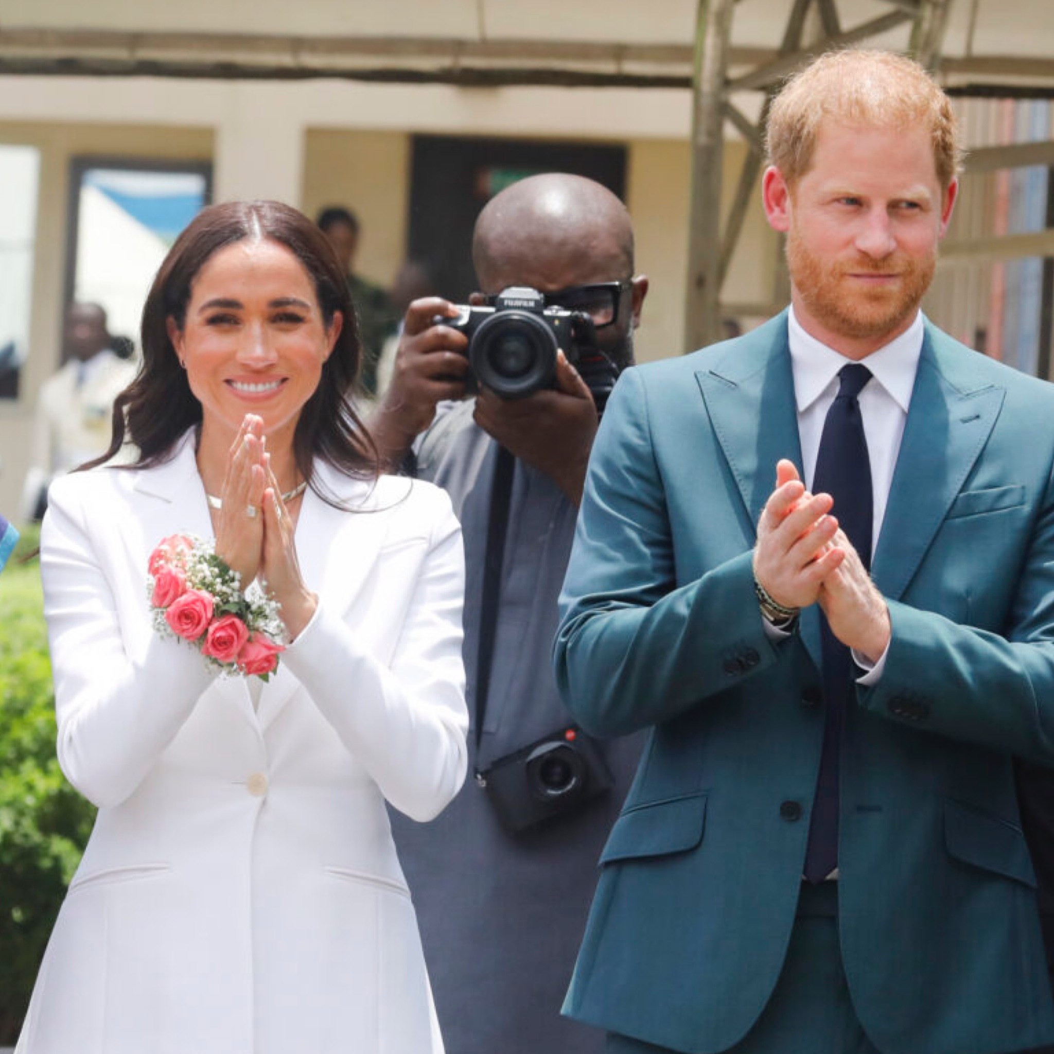 We’re loving Meghan Markle’s look of coordinated white separates while in Nigeria on an official visit. The blazer, from Altuzzara, was actually seen in 2018 as well. #MeghanMarkle #SummerStyle 

#LTKworkwear #LTKtravel