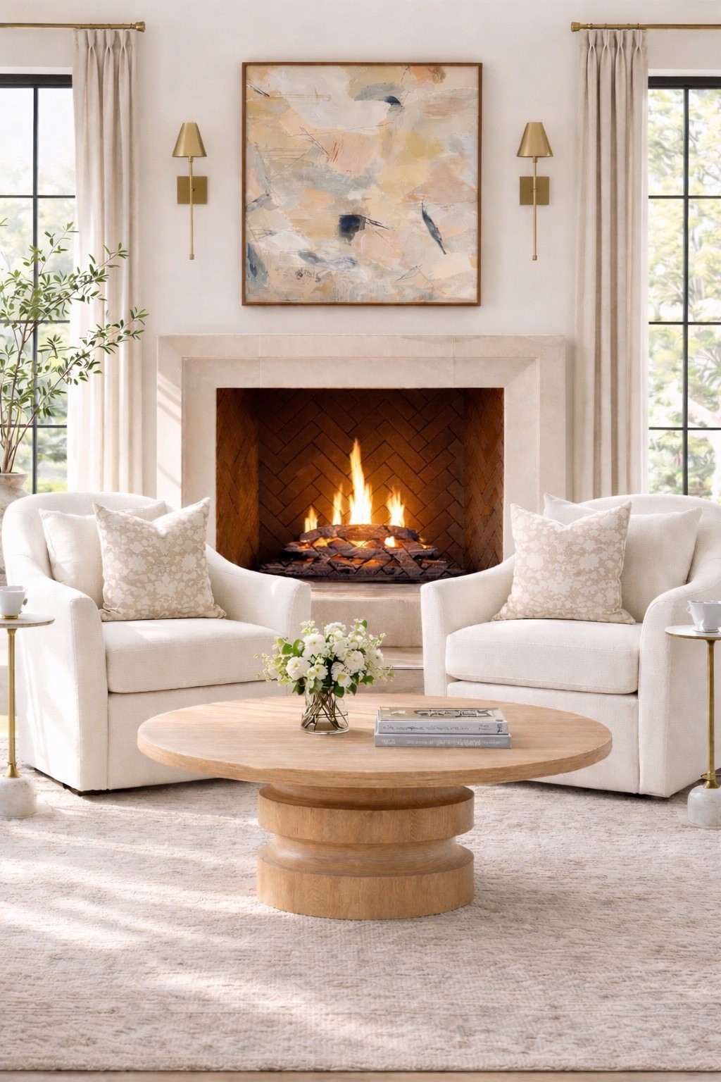 A cozy neutral spot 

#chair #coffeetable #fireplace #homedecor 

#LTKSaleAlert #LTKHome #LTKmomlife