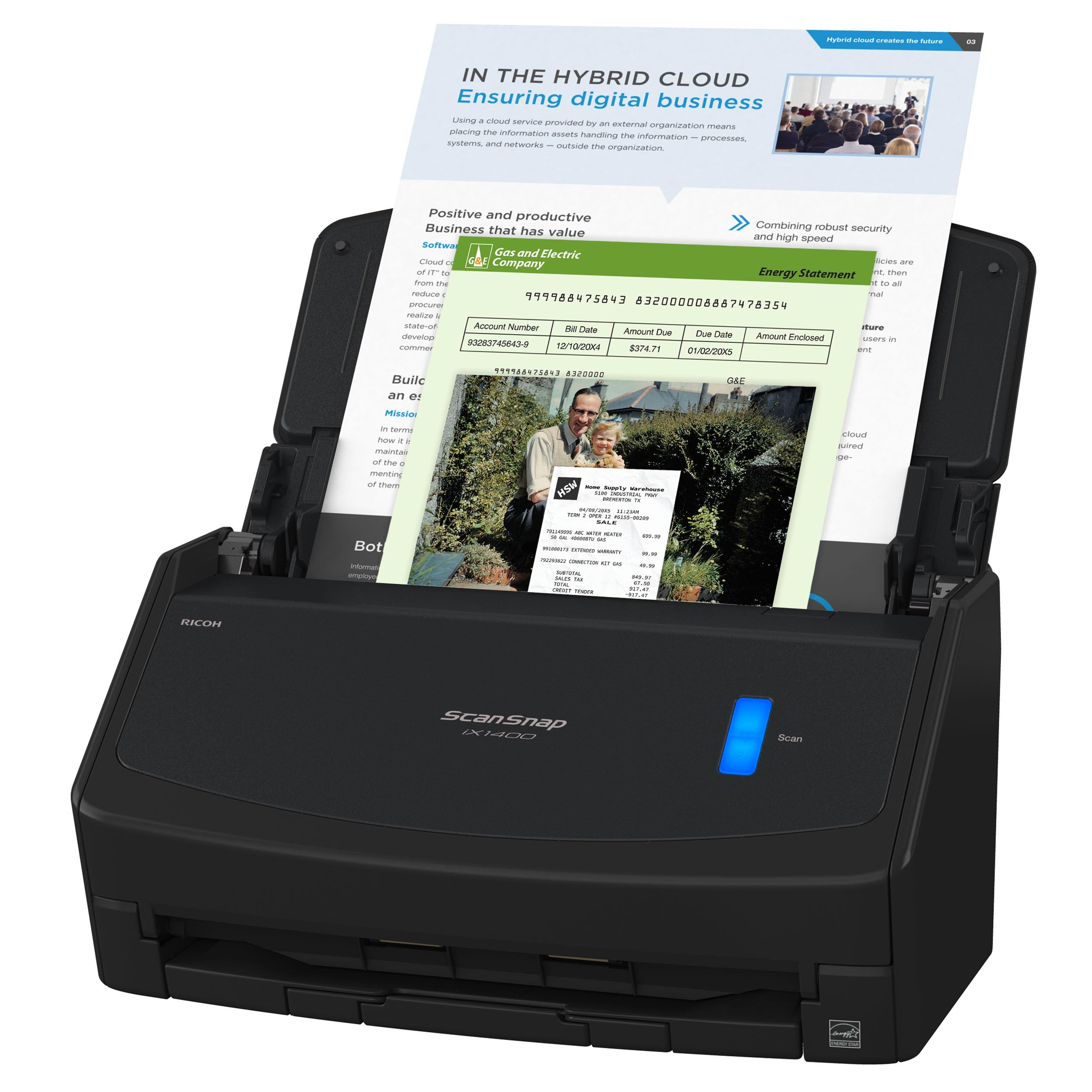 ScanSnap iX1400 High-Speed Simple One-Touch Button Color Document, Photo & Receipt Scanner with A... | Amazon (US)