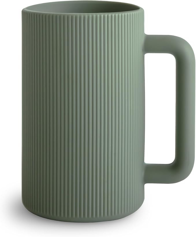 mushie Baby Bath Rinse Cup | 100% Food Grade Silicone | Wash Rinser Cup For Kids (Dried Thyme) | Amazon (US)