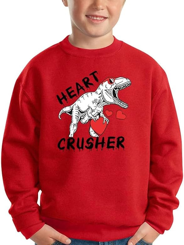 BesserBay Valentine's Day Kids Print Shirt Long Sleeve Cute Sweatshirt 2-10 Years | Amazon (US)