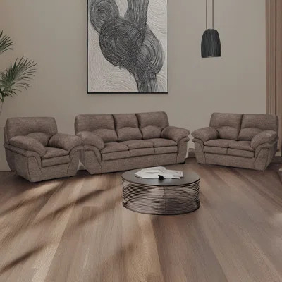 Beedle Fabric Sofa & Loveseat & Chair Set | Wayfair North America