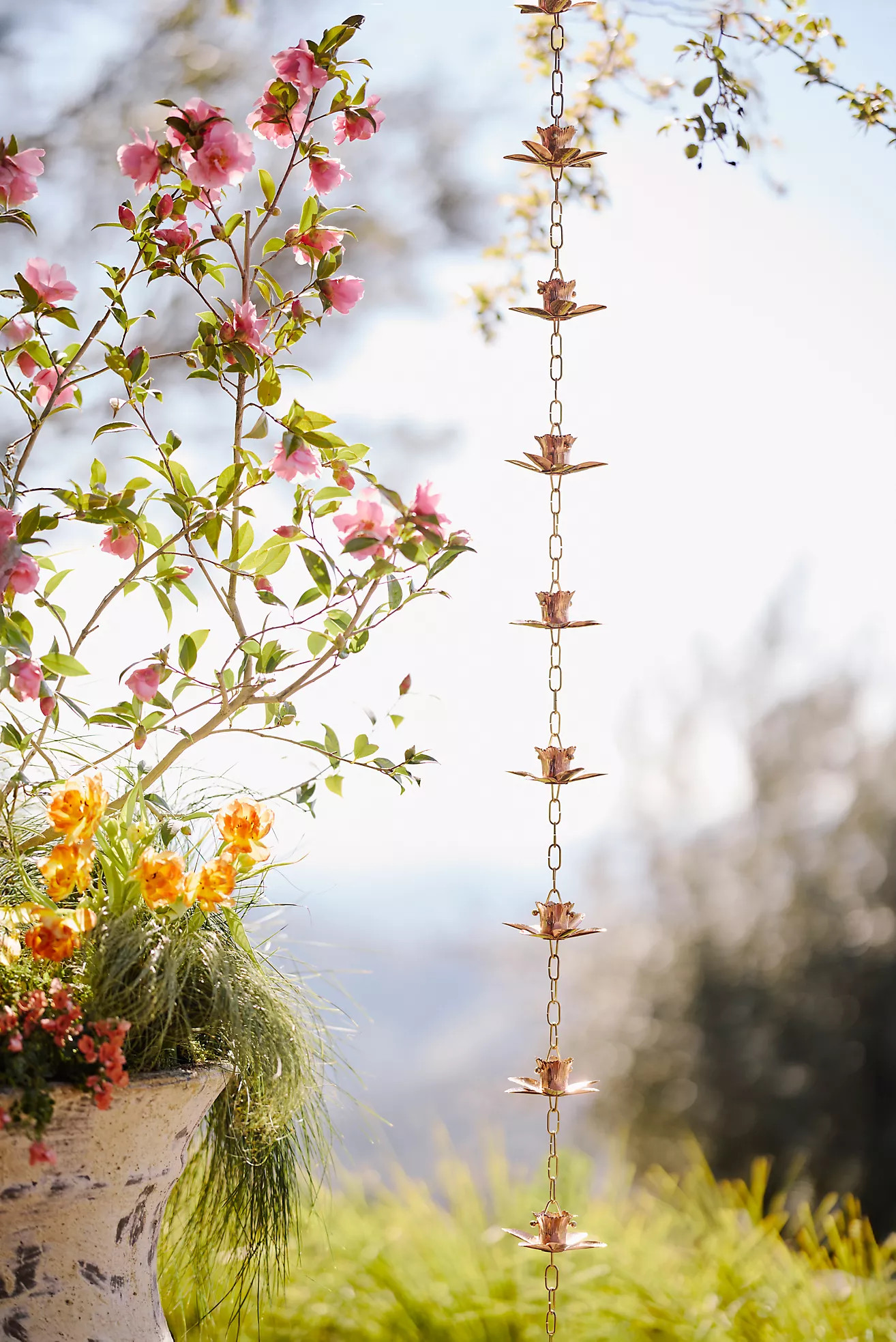 Daffodil Copper Rain Chain | Anthropologie (US)