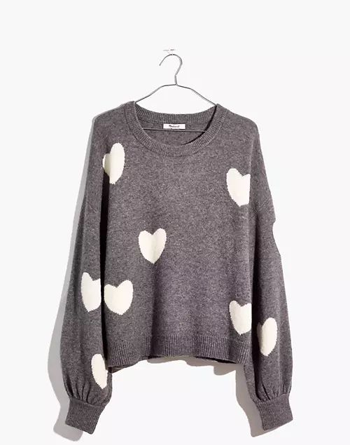 Heart Dot Balloon-Sleeve Pullover Sweater | Madewell