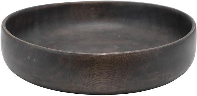 Creative Co-Op Hand-Carved Mango Wood Bowl, 12" L x 12" W x 3" H, Brown | Amazon (US)