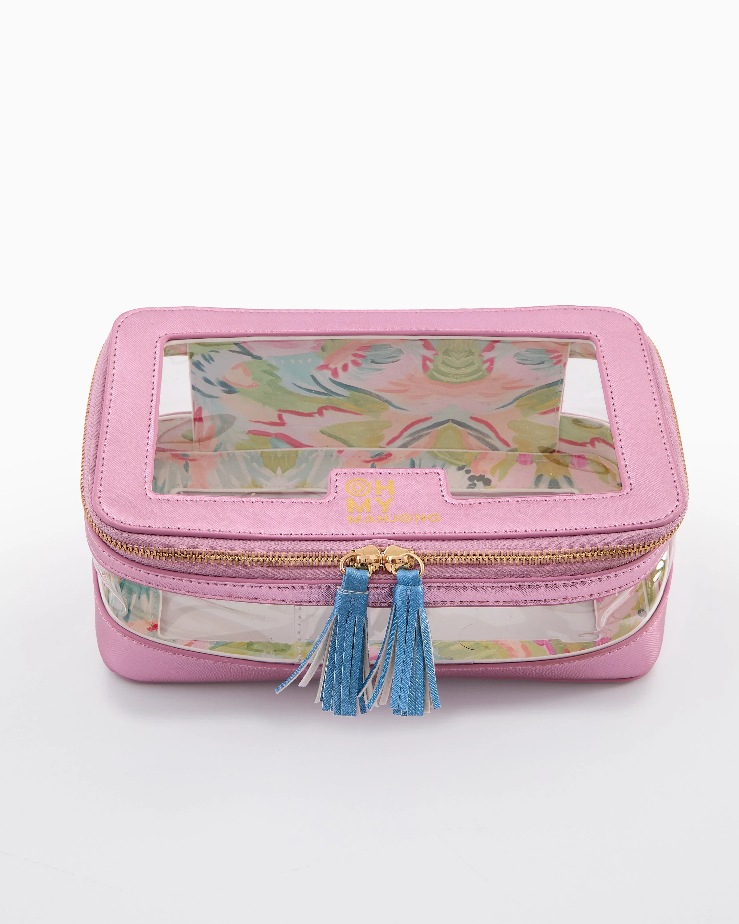 Metallic Light Pink Tile Storage Bag | Oh My Mahjong