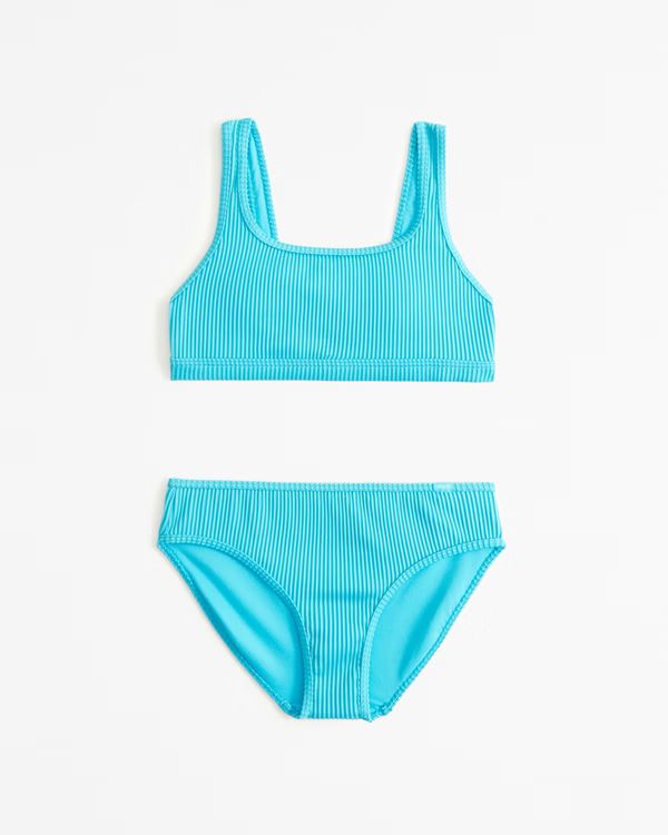 girls scoopneck high waist two-piece swimsuit | girls swimsuits | Abercrombie.com | Abercrombie & Fitch (US)