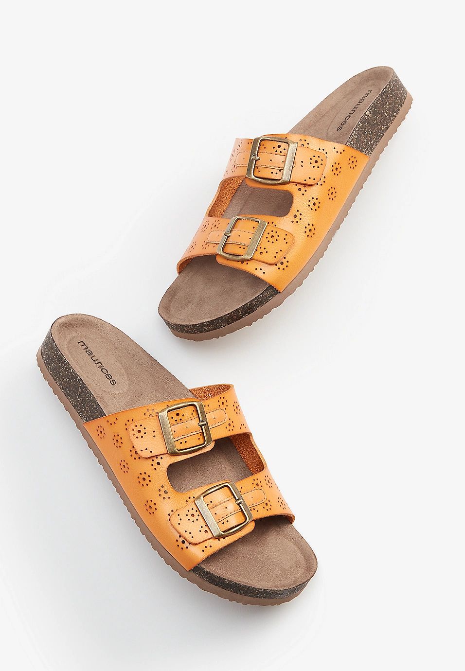 Virginia Yellow Laser Cut Footbed Sandal | Maurices