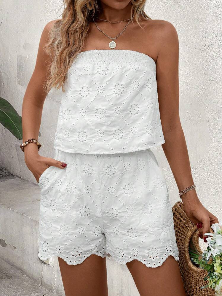 Breezaya Solid Tube Top & Shorts | SHEIN