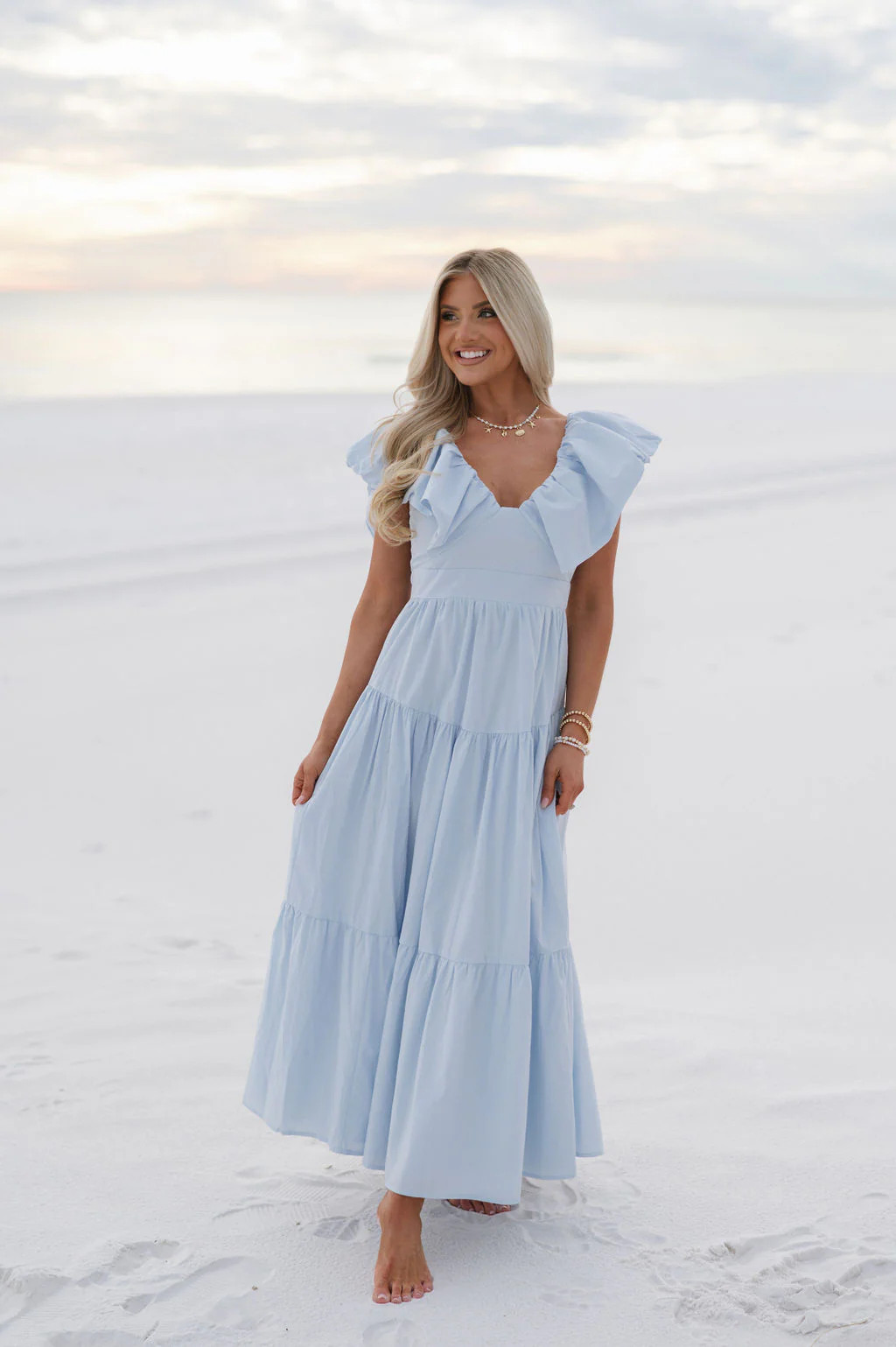 Finley Maxi Dress- Blue | These Three