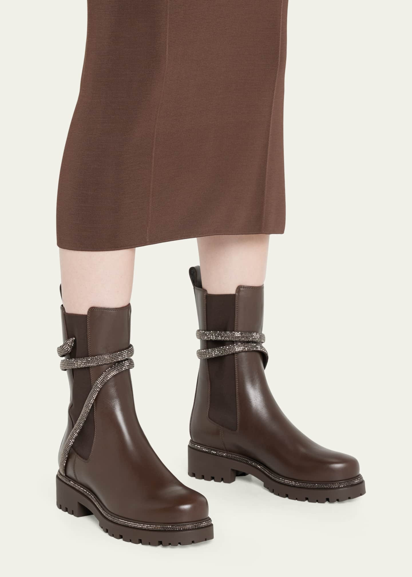 Calfskin Strass Wrap Chelsea Boots | Bergdorf Goodman