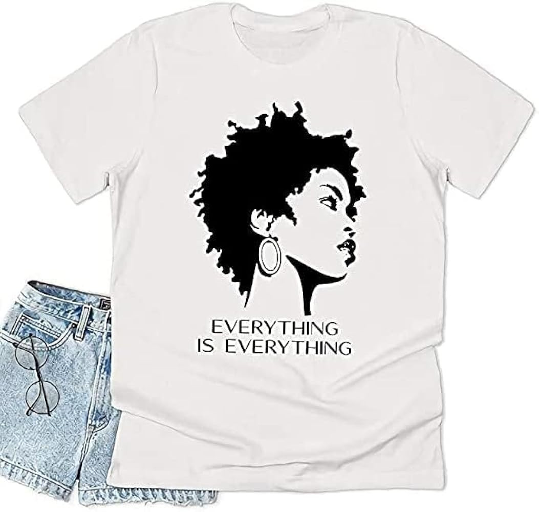 Black Power Graphic T-Shirt Awareness Shirts Plus Size Tops for Women Afro Girl Magic Tees | Amazon (US)