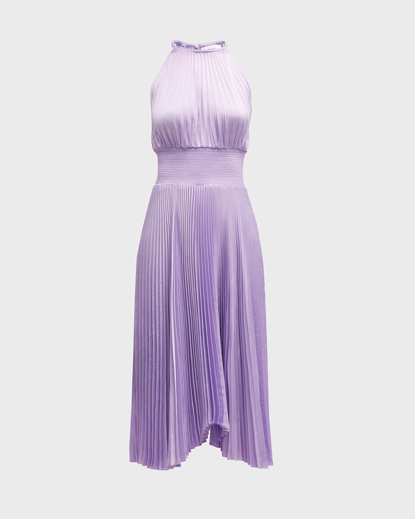 Renzo II Sleeveless Pleated Midi Dress | Neiman Marcus
