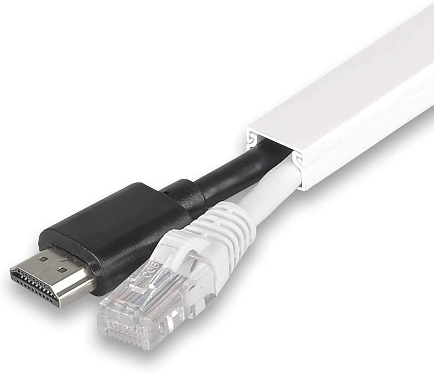 315" Cord Cover and 24 Pcs Fittings for Max 2 Cables Cable Raceway Cable Concealer Cord Managemen... | Amazon (US)