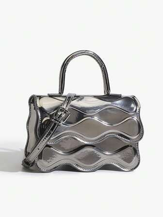 Mini Metallic Scallop Trim Novelty Bag Funky | SHEIN