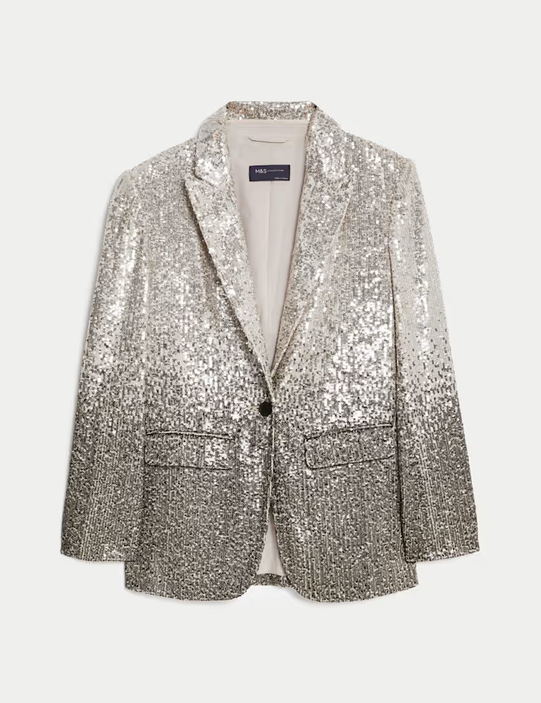 Tailored Sequin Single Breasted Blazer | Marks & Spencer (UK)