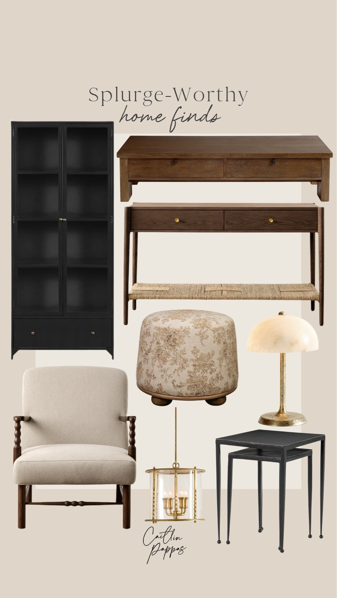Splurge-worthy furniture favorites 🤎 I just love these neutral furniture finds for a neutral home. They’d be perfect for a modern home or traditional home — especially that black hutch cabinet. 😍

#LTKHome