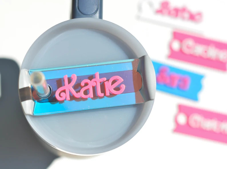 Stanley Name Plates Lid Toppers Cup Accessories Pink Blue - Etsy | Etsy (US)
