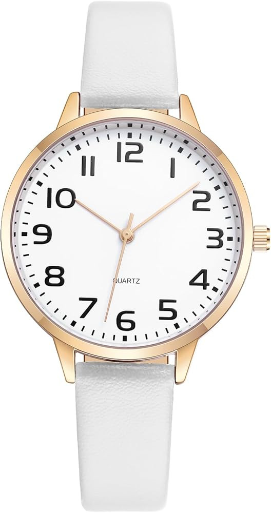 IBSO Women Watches Leather Mesh Strap Round Case Analog Fashion Ladies Wrist Watches | Amazon (US)