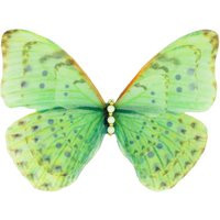 Green Silk Butterfly Hair Clip Barrette Accessory, Clip, Handmade Jewelry Bridal Accessories, Romantic Style | Etsy (US)