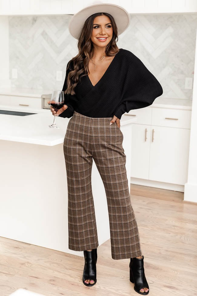 Body Language Black Wrap Sweater Bodysuit | Pink Lily