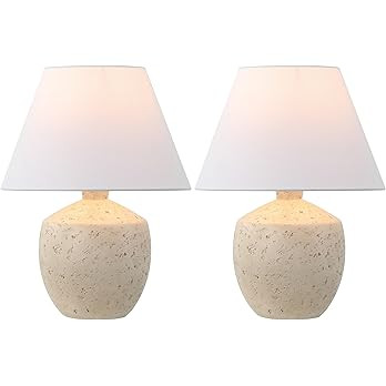 JONATHAN Y JYL5606C-SET2 Myron 18" Minimalist Scandinavian Concrete Effect Resin/Iron LED Table L... | Amazon (US)