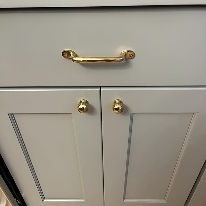 Unlacquered Solid Brass and Knob | Handmade & Solid Brass | Heavy Duty | Modern Serene Style | Amazon (CA)