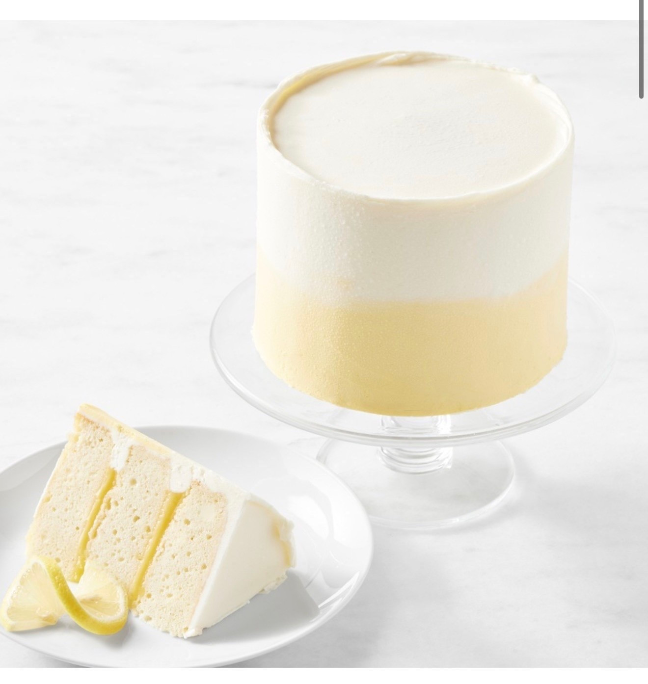 Williams Sonoma Test Kitchen Three-Layer Lemon Cake, Serves 8-10

delectable lemon cake is made entirely from scratch to satisfy the most discriminating citrus lover's palate and sweet tooth. Inside the buttercream ombre icing are alternating layers of moist, dense lemon cake and lemon curd

#LTKHome #LTKActive #LTKSeasonal