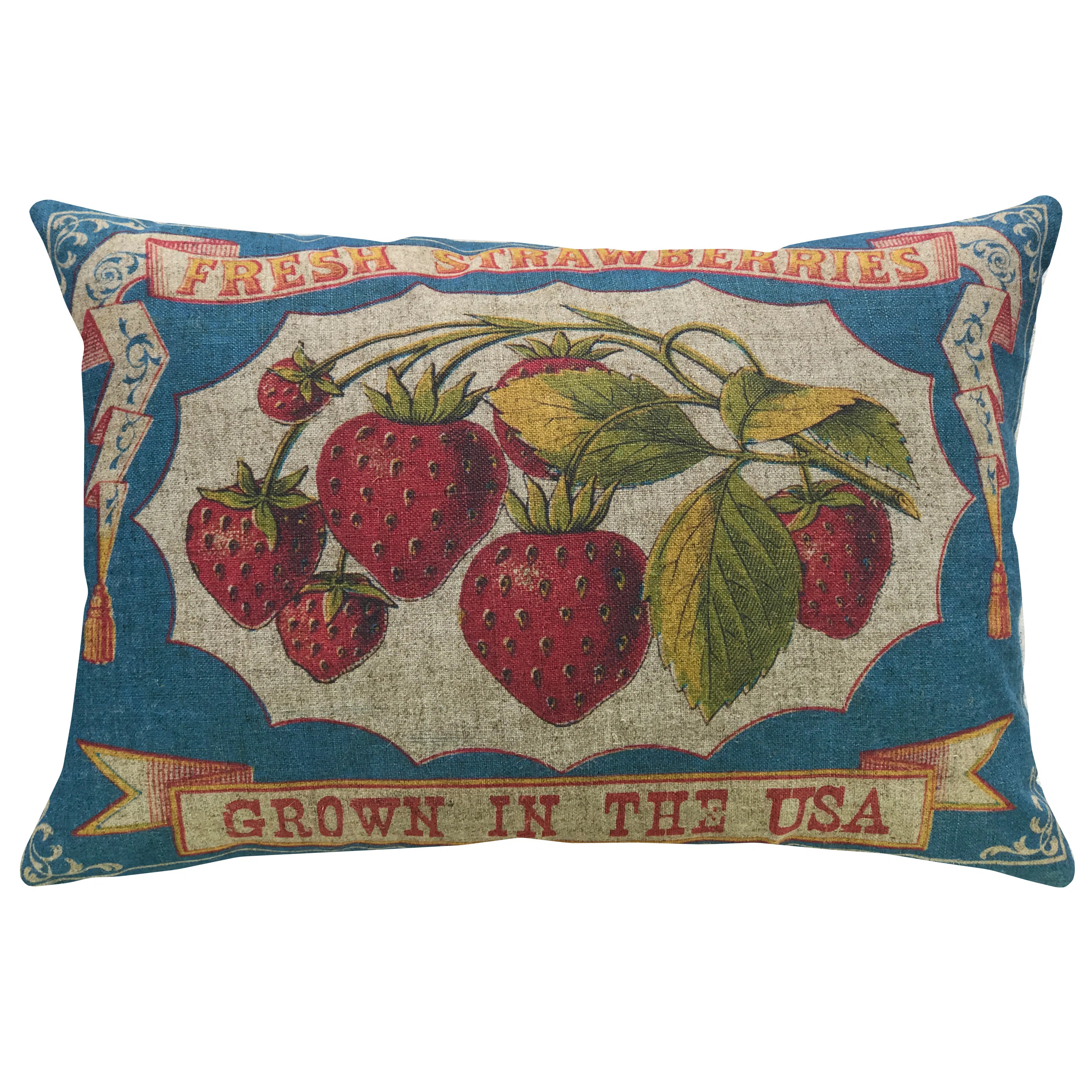 TheWatsonShop  Strawberries Linen Throw Pillow | Wayfair | Wayfair North America