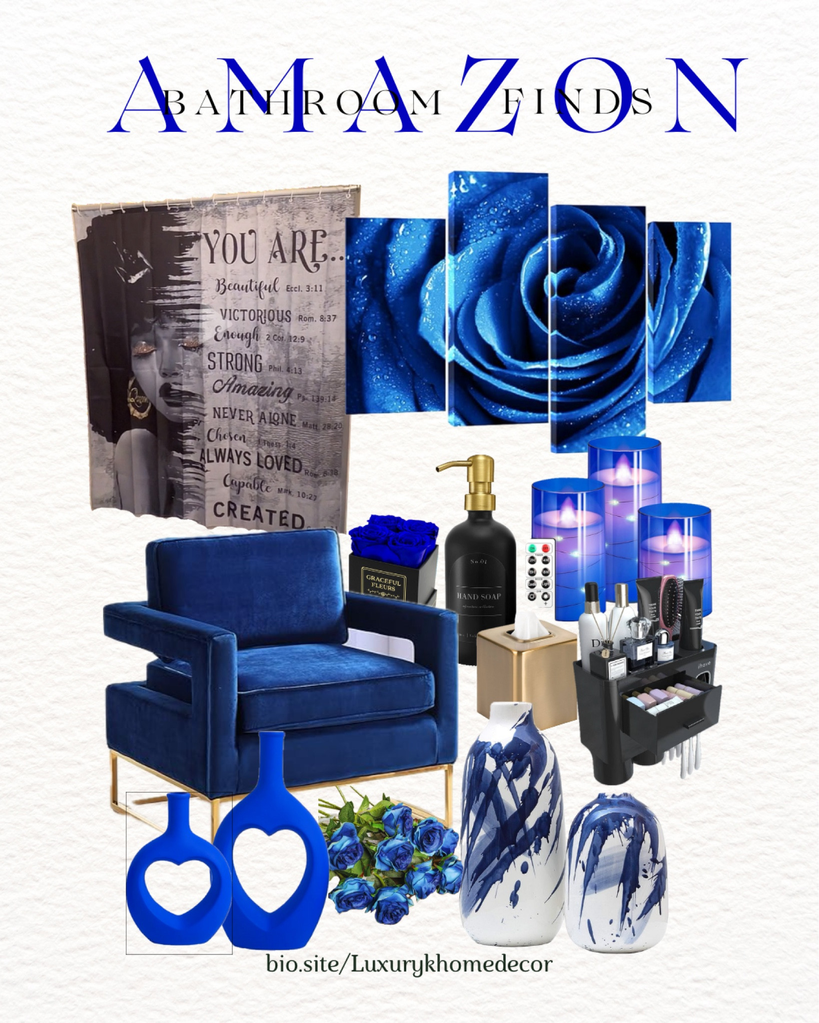Calling all my BLUE lovers! 💙💙💙 Amazon bathroom finds! My mama love the color BLUE she requested that everything in her bathroom & bedroom be blue. It her favorite color! 💙💙💙🔥🔥so whatever mama wants mama gets. Lol 💞💞🤣🤣 be inspired with those beautiful bathroom finds! Run to my bio and grab now while on sale.. Amazon BIG Spring Sale! 🌺🌸🌼🛍️🛒 

#LTKhome #LTKfamily #LTKVideo